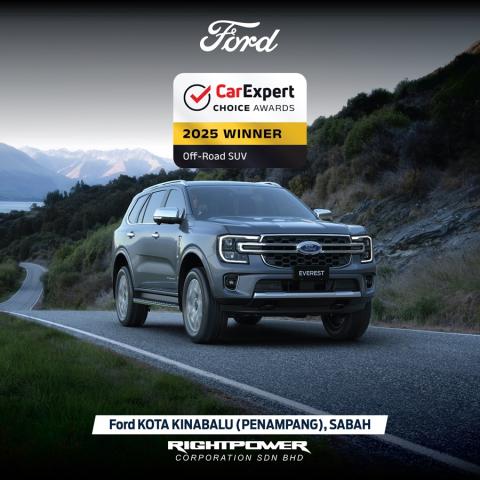 Ford Everest Wins “Best Off-Road SUV” at 2025 CarExpert Choice Awards!