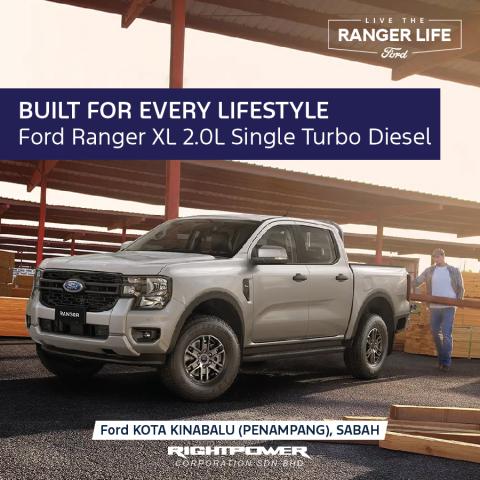Built for Every Lifestyle: Ford Ranger XL 2.0L Single Turbo Diesel
