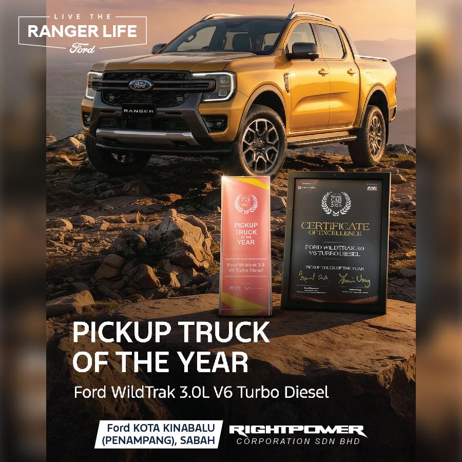 Ford Ranger WildTrak Crowned Pickup Truck of the Year at MCOTY 2025!